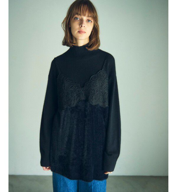 GRACE CONTINENTAL「レースビスチェニットトップ」|ニット・セーター|