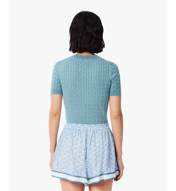 LACOSTE「ケーブルニットTシャツ」|ニット・セーター|