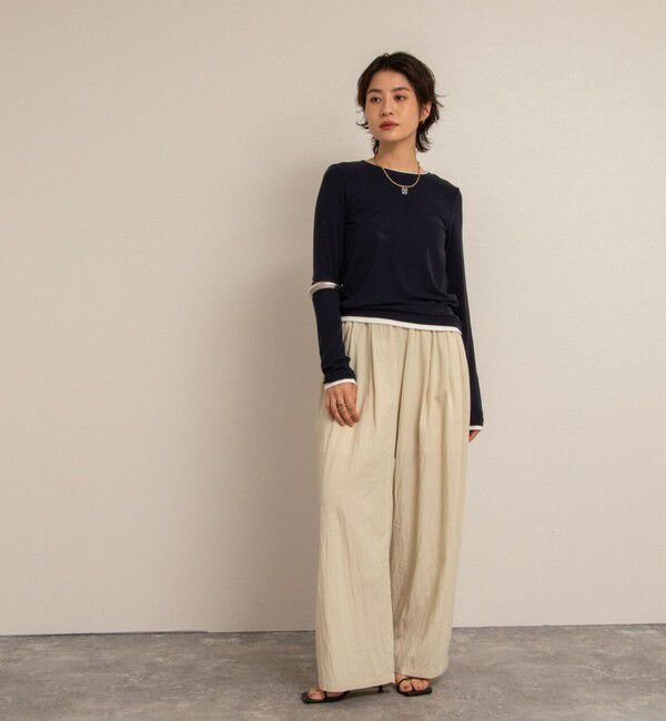 NOLLEY'S「【MAQWEL/マクウェル】ウォッシャブルワッシャーイージーワイドパンツ」|その他|