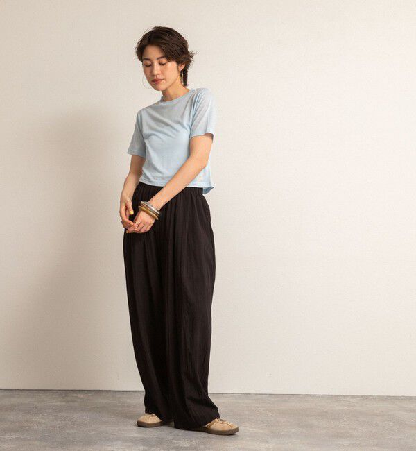 NOLLEY'S「【MAQWEL/マクウェル】ウォッシャブルワッシャーイージーワイドパンツ」|その他|