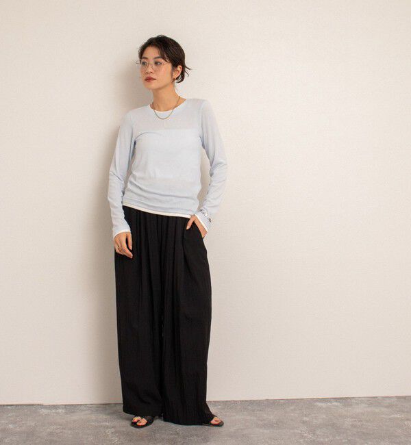 NOLLEY'S「【MAQWEL/マクウェル】ウォッシャブルワッシャーイージーワイドパンツ」|その他|