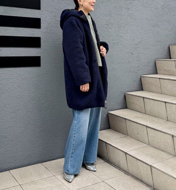 ◇【WEB限定】【TAION/タイオン】別注ボア×ダウンフードコート