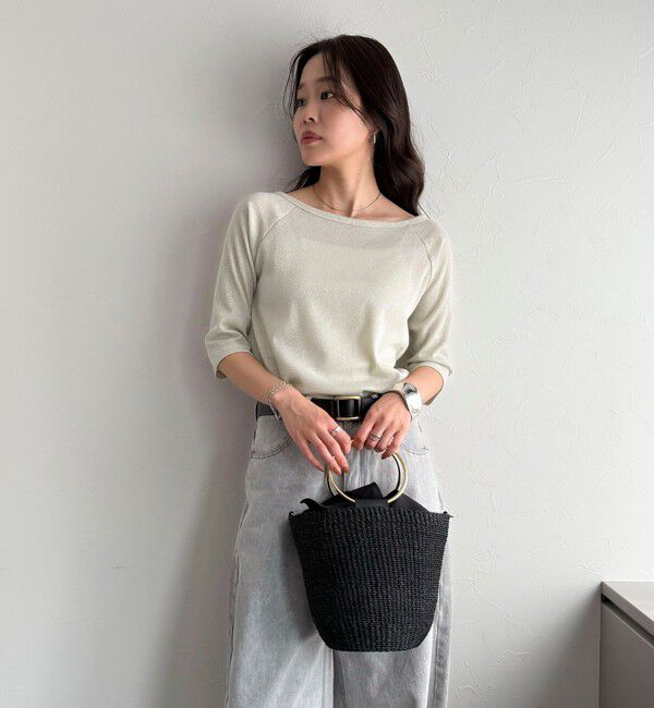 fredy emue「ラメテレコボートネックカットソー」|Tシャツ・カットソー|