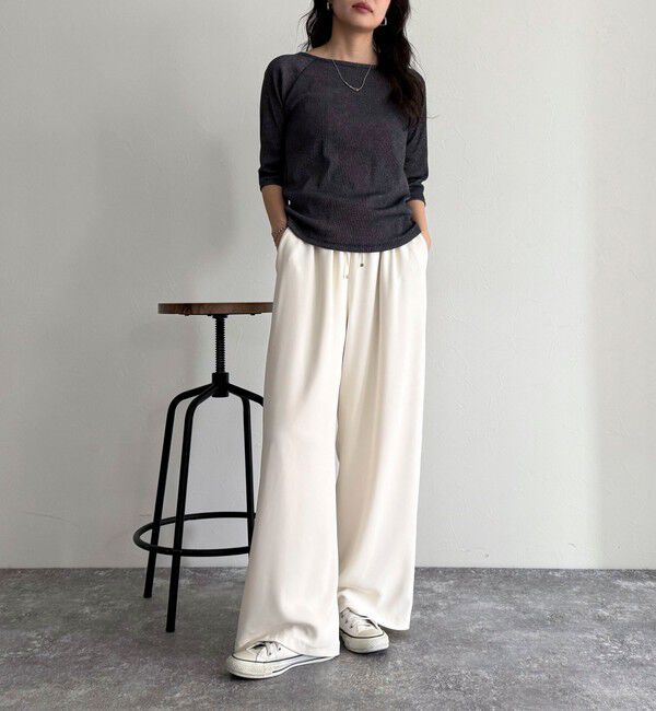 fredy emue「ラメテレコボートネックカットソー」|Tシャツ・カットソー|