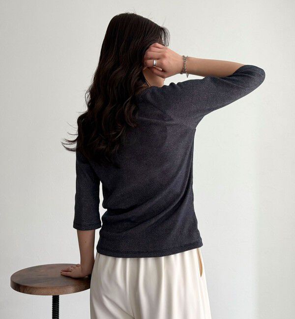 fredy emue「ラメテレコボートネックカットソー」|Tシャツ・カットソー|