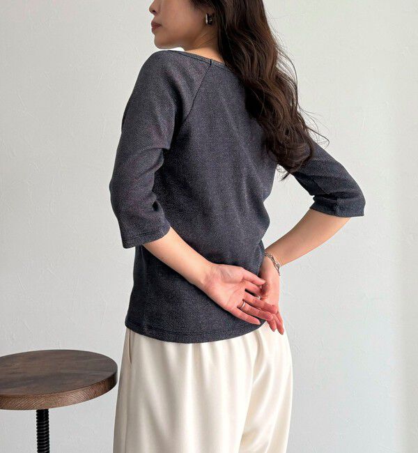 fredy emue「ラメテレコボートネックカットソー」|Tシャツ・カットソー|