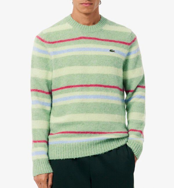 GLOSTER「【LACOSTE/ラコステ】アルパカブレンドボーダーニットセーター」|ニット・セーター|