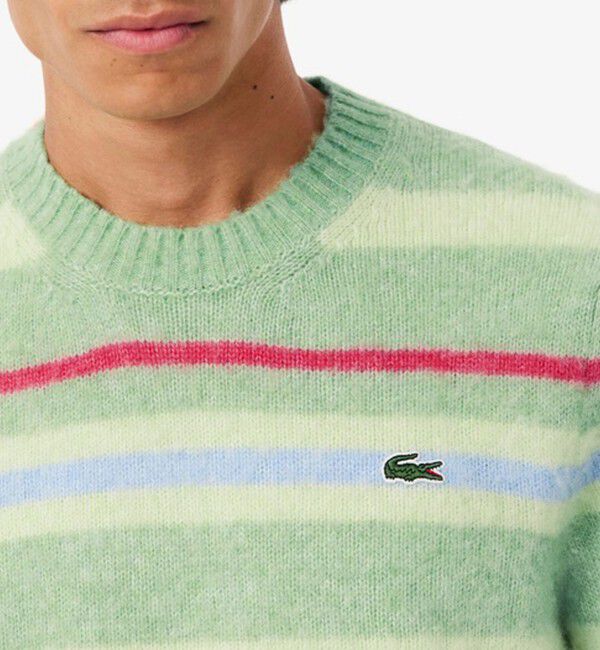 GLOSTER「【LACOSTE/ラコステ】アルパカブレンドボーダーニットセーター」|ニット・セーター|