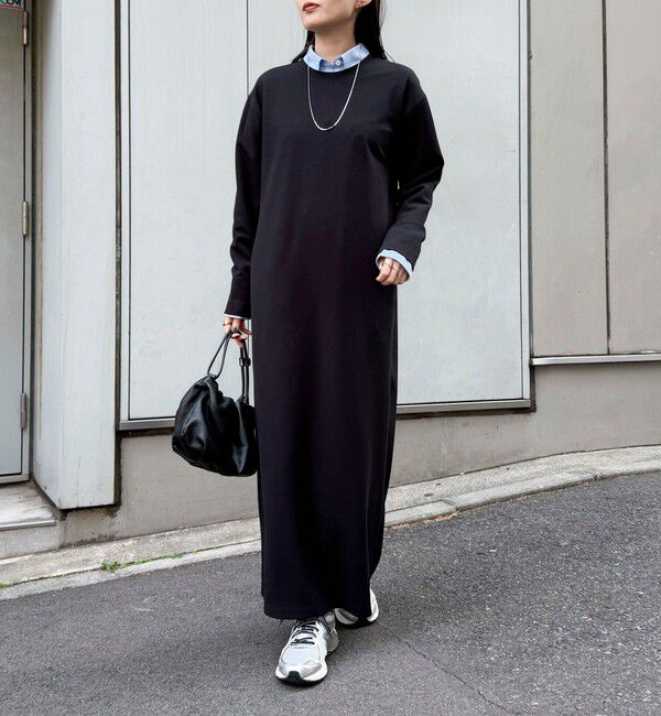 fredy emue「ジョーゼットベルト付きワンピース」|ワンピース|ブラック