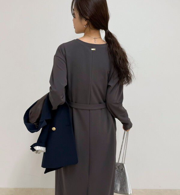 fredy emue「ジョーゼットベルト付きワンピース」|ワンピース|