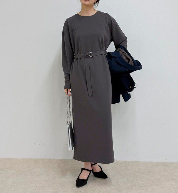 fredy emue「ジョーゼットベルト付きワンピース」|ワンピース|