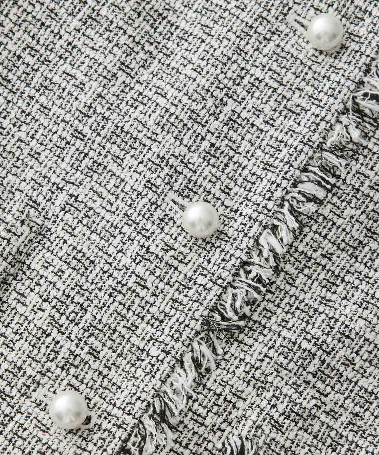 ROPE「ミックスツイード ノーカラージレベスト【セレモニー/通勤対応】」|ベスト・ジレ|