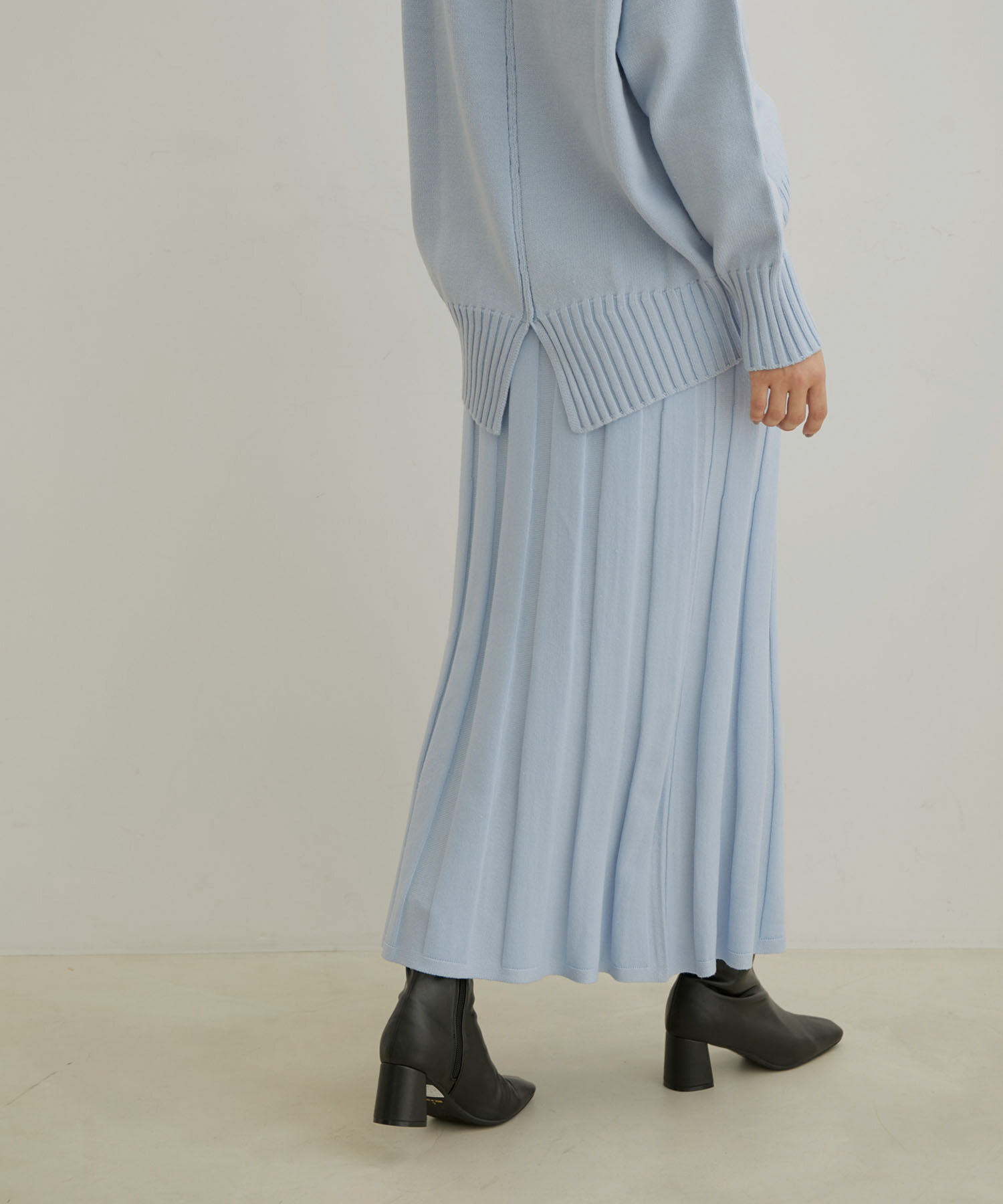 VIS「【セットアップ対応】【洗える】プリーツニットスカート」|スカート|