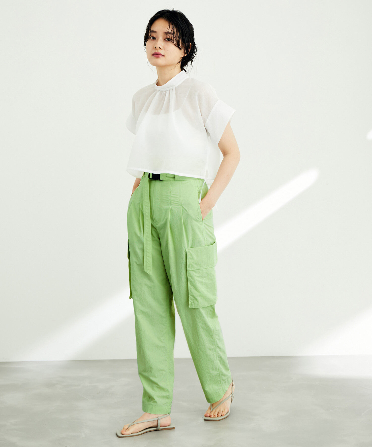 ADAM ET ROPE'「〈追加〉【サステナブル・晴雨兼用】リサイクルナイロンワークパンツ」|その他|