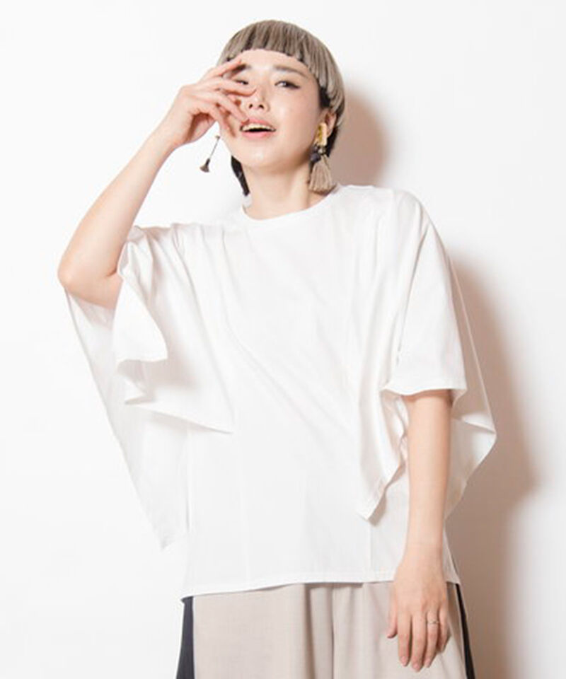  「ケープスリーブTシャツ」|Tシャツ・カットソー|WHITE
