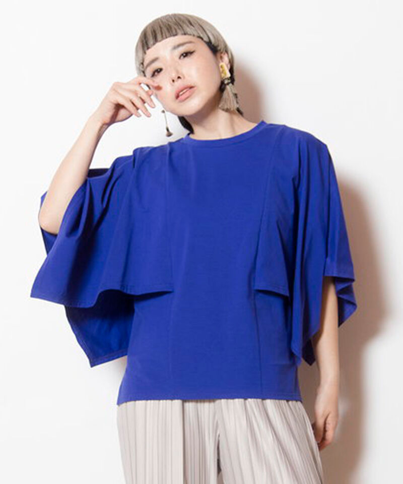  「ケープスリーブTシャツ」|Tシャツ・カットソー|BLUE