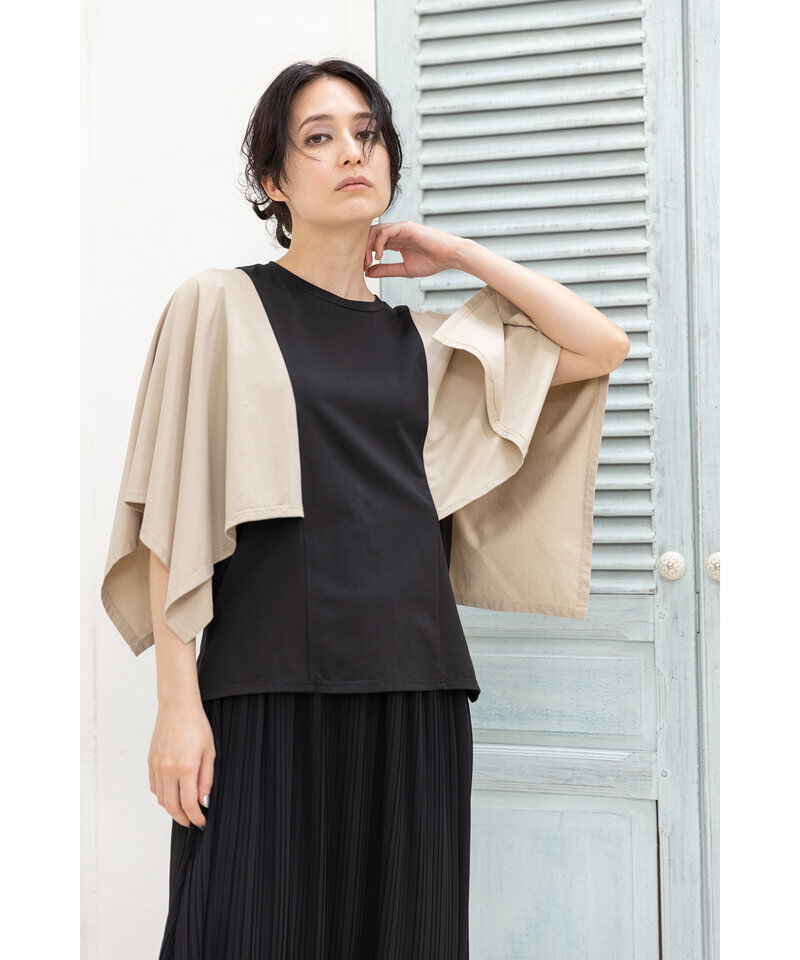  「ケープスリーブTシャツ」|Tシャツ・カットソー|