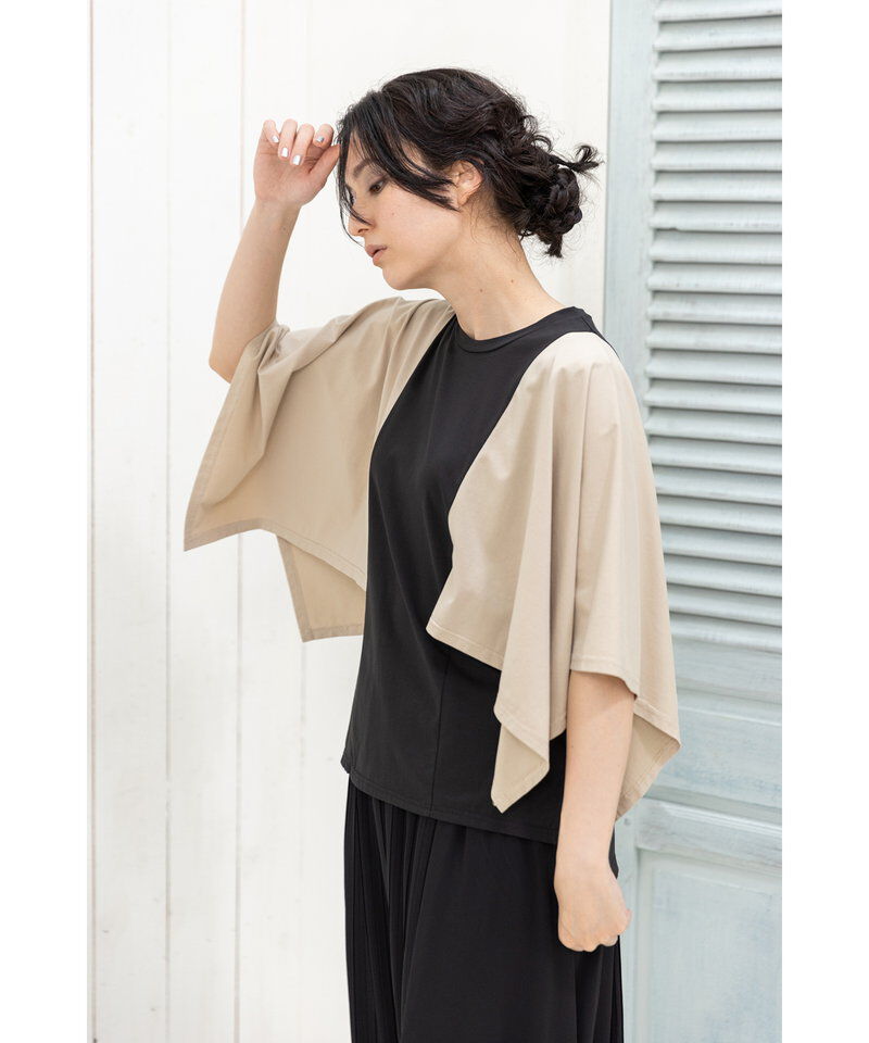  「ケープスリーブTシャツ」|Tシャツ・カットソー|