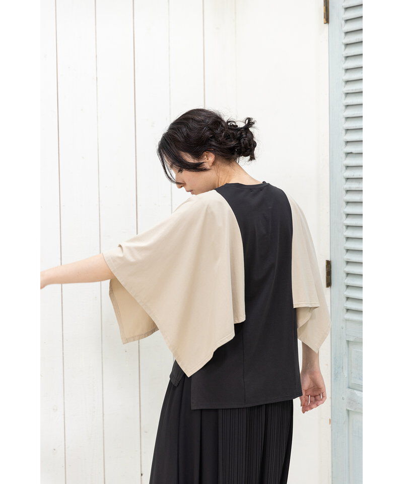  「ケープスリーブTシャツ」|Tシャツ・カットソー|