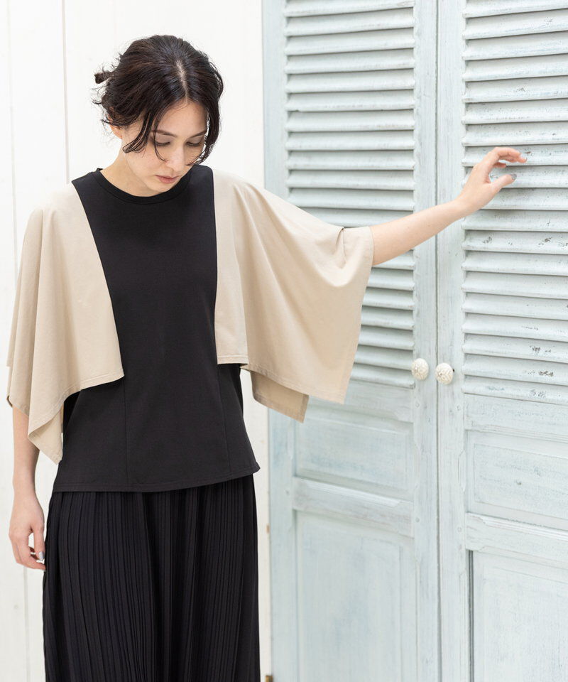  「ケープスリーブTシャツ」|Tシャツ・カットソー|