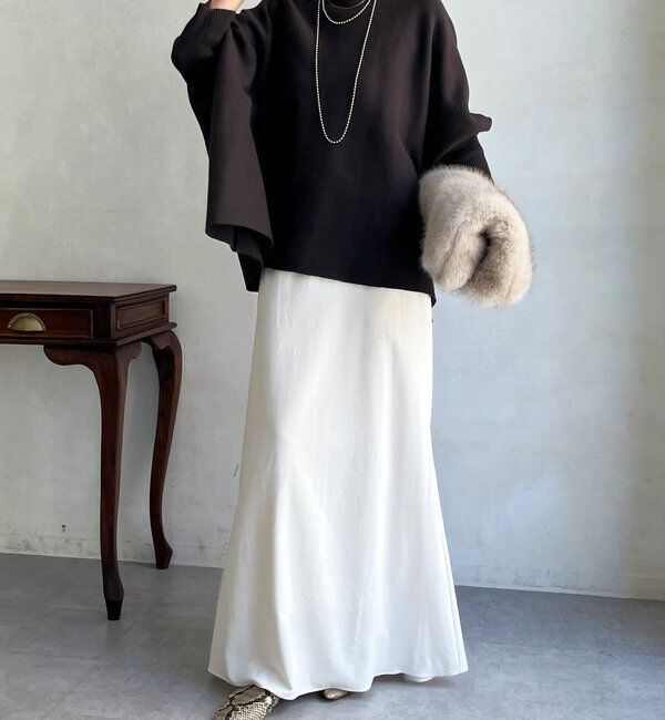  「【新色追加/チクチクしないニット】ポンチョニット」|ニット・セーター|