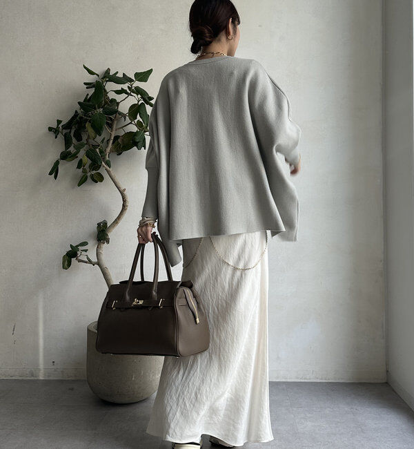  「【新色追加/チクチクしないニット】ポンチョニット」|ニット・セーター|