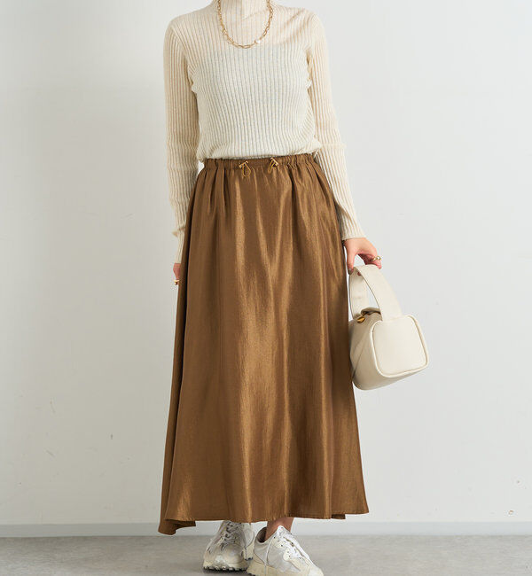  「《大人カジュアルに◎さりげない輝き》プチスパンコールリブニット」|シャツ・ブラウス|