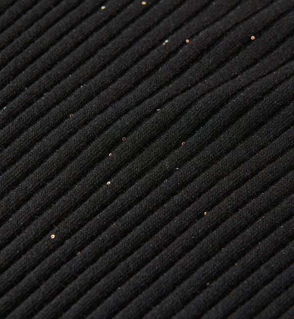  「《大人カジュアルに◎さりげない輝き》プチスパンコールリブニット」|シャツ・ブラウス|