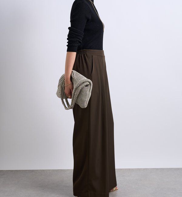  「《大人カジュアルに◎さりげない輝き》プチスパンコールリブニット」|シャツ・ブラウス|