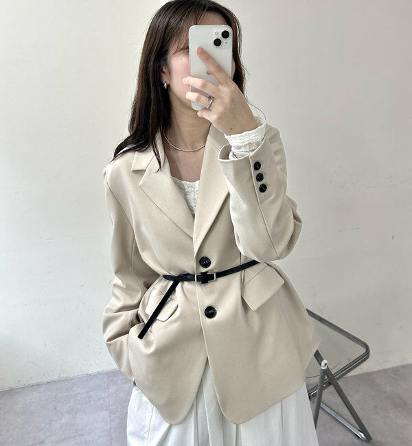  「ベルト付きテーラードジャケット」|その他|