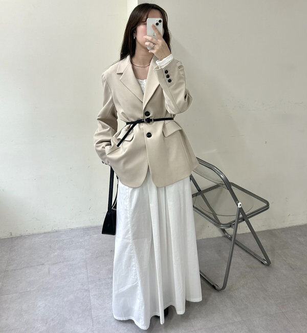  「ベルト付きテーラードジャケット」|その他|