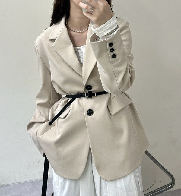  「ベルト付きテーラードジャケット」|その他|