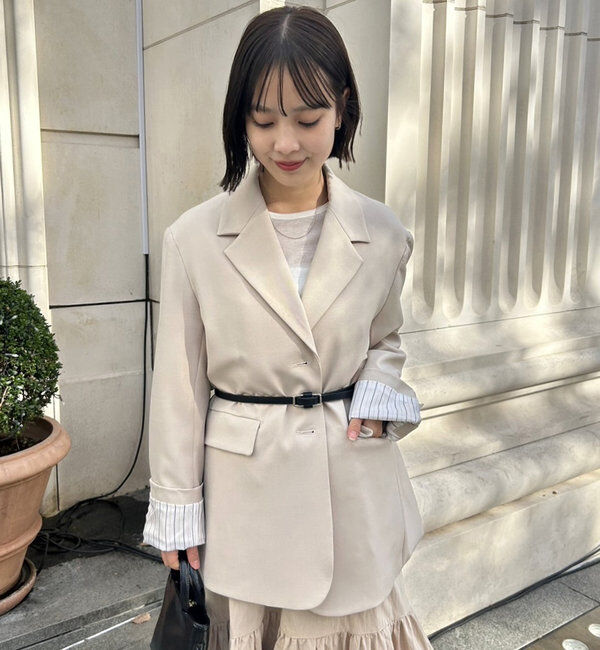  「ベルト付きテーラードジャケット」|その他|