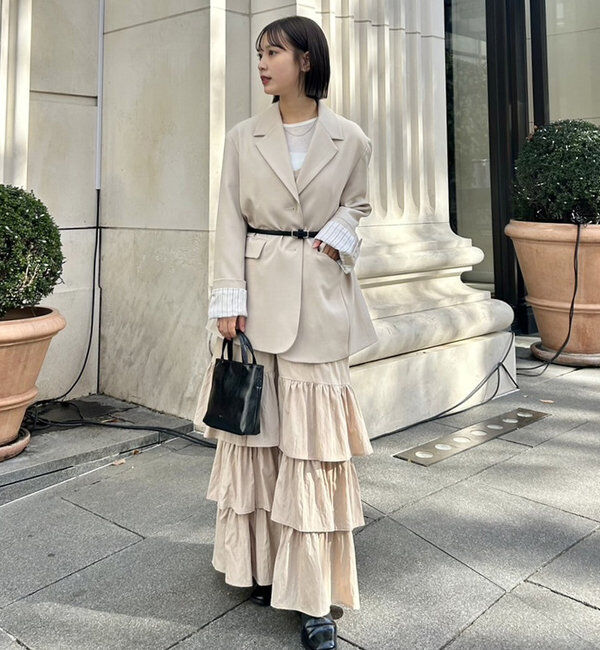  「ベルト付きテーラードジャケット」|その他|