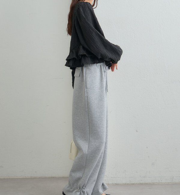  「ジャガード裾フリルブラウス」|シャツ・ブラウス|