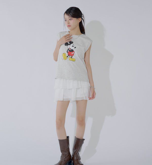  「ミッキーノースリフレンチT」|Tシャツ・カットソー|