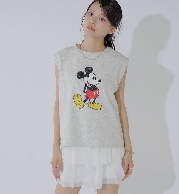 「ミッキーノースリフレンチT」|Tシャツ・カットソー|