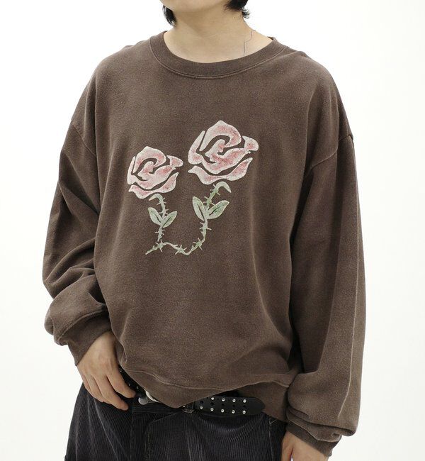  「【UNISEX/ユニセックス】Sourcreamバラフロッキースウェット」|Tシャツ・カットソー|ブラウン