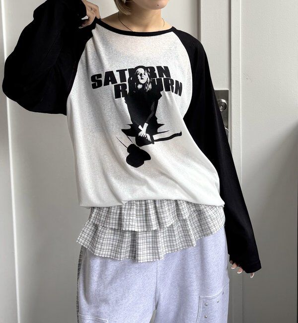  「シアーシャーロットラグラントップス」|Tシャツ・カットソー|ブラック