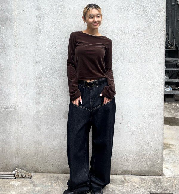  「ベロアリンガートップス」|Tシャツ・カットソー|