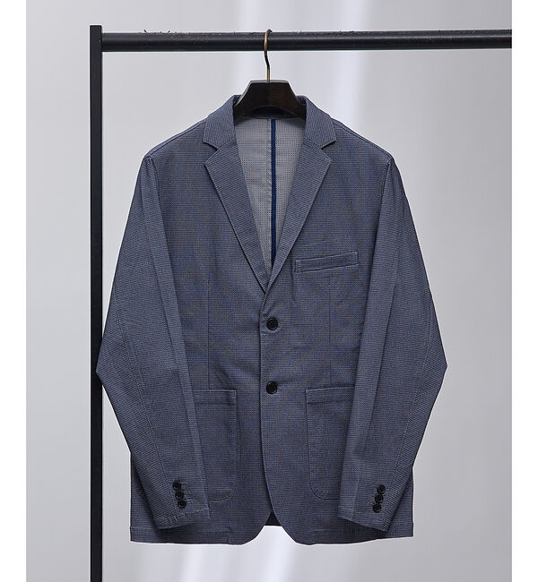 ABAHOUSE「【セットアップ対応 / ハイパーストレッチ】バーズアイ ジャケット」|テーラードジャケット|ブルー