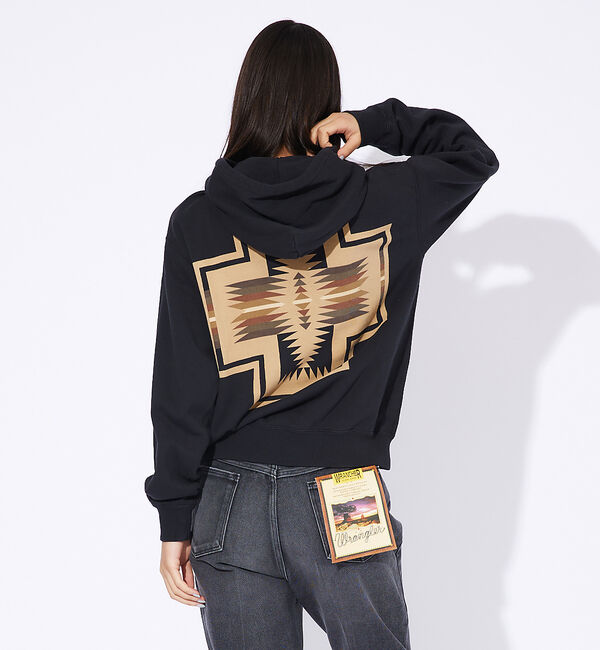 ABAHOUSE「【PENDLETON/ペンドルトン】Back Print food / loos」|パーカー|ブラック