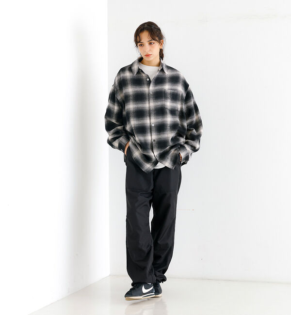 ABAHOUSE「【Revo./レボ】リラックスフィット オンブレチェック ネルシャツ/ユニセック」|シャツ・ブラウス|