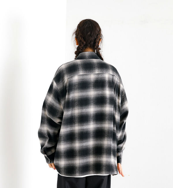 ABAHOUSE「【Revo./レボ】リラックスフィット オンブレチェック ネルシャツ/ユニセック」|シャツ・ブラウス|