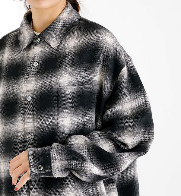 ABAHOUSE「【Revo./レボ】リラックスフィット オンブレチェック ネルシャツ/ユニセック」|シャツ・ブラウス|