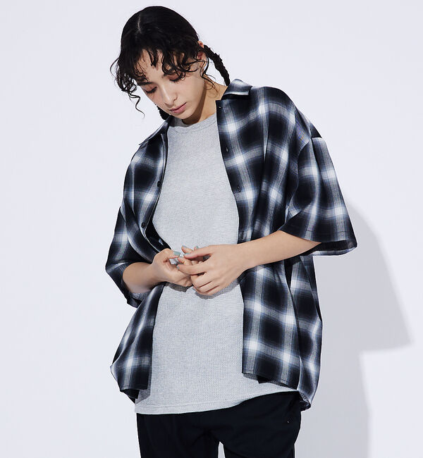 ABAHOUSE「【Revo./レボ】Relax Fit /リラックスフィット /USEDライクオ」|シャツ・ブラウス|ブラック