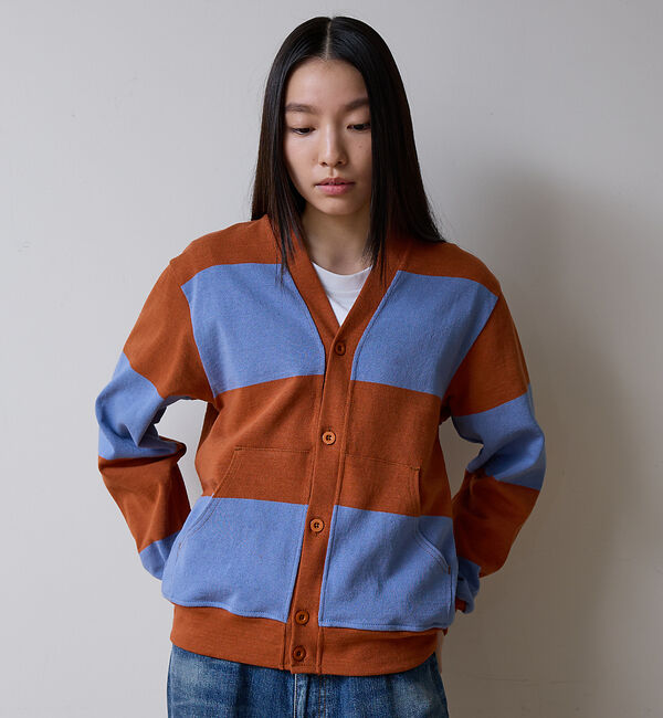 ABAHOUSE「BARBARIAN 12ozHEAVY WEIGHTカーディガン/ボーダー/ユニ」|カーディガン|