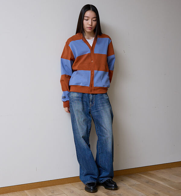 ABAHOUSE「BARBARIAN 12ozHEAVY WEIGHTカーディガン/ボーダー/ユニ」|カーディガン|