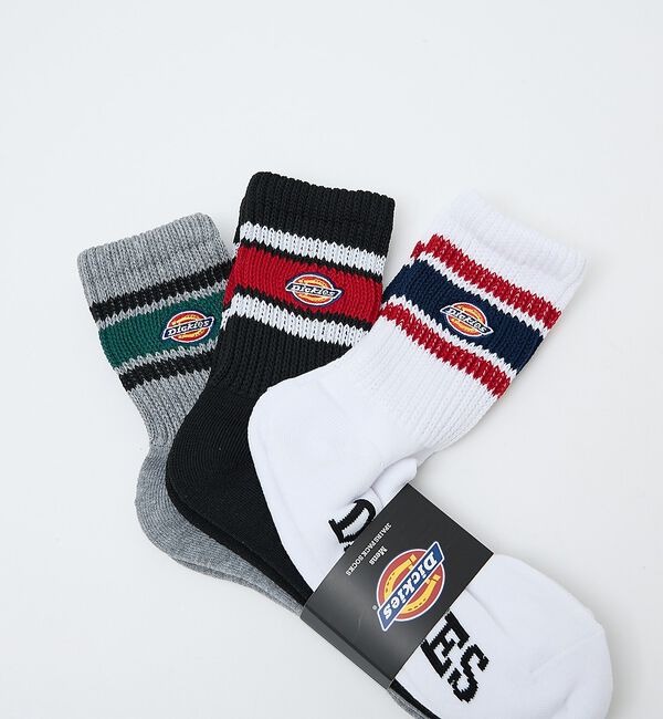 ABAHOUSE「【Dickies / ディッキーズ】QDK3P3　底パイル刺繍ソックス/ライン/」|ソックス|