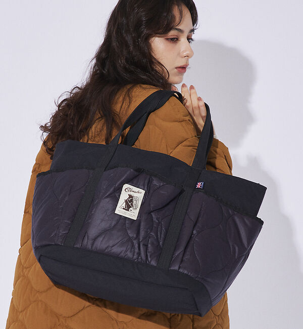 Rouge vif「【COBMASTER】キルティングトートバッグ / 大容量 / DESERT T」|トートバッグ|ブラック